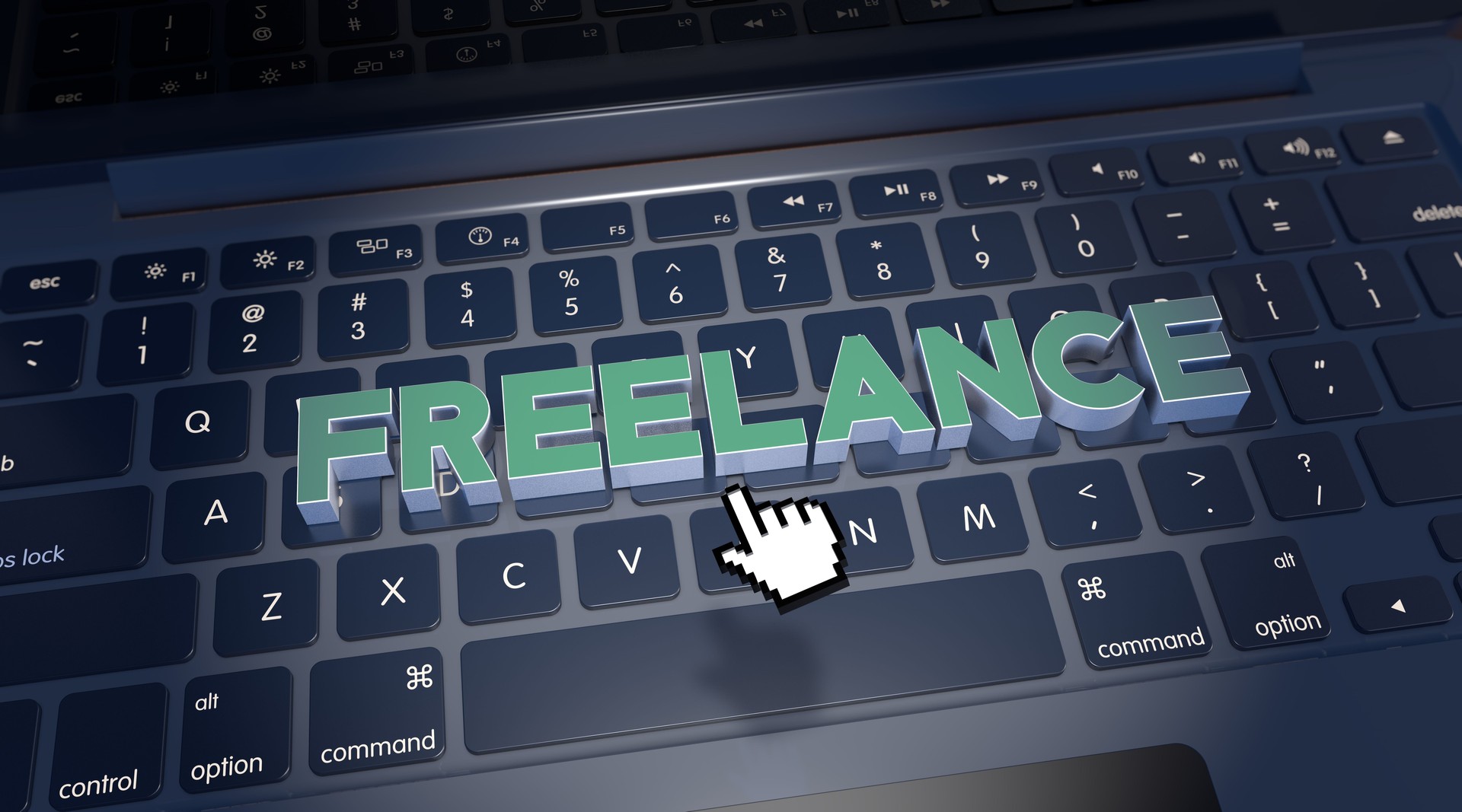 freelance, 3D Visual Word Design Concept - 3D Background.